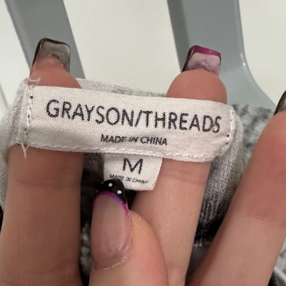 Grayson Threads Gray and White Tank - Picture 2 of 8